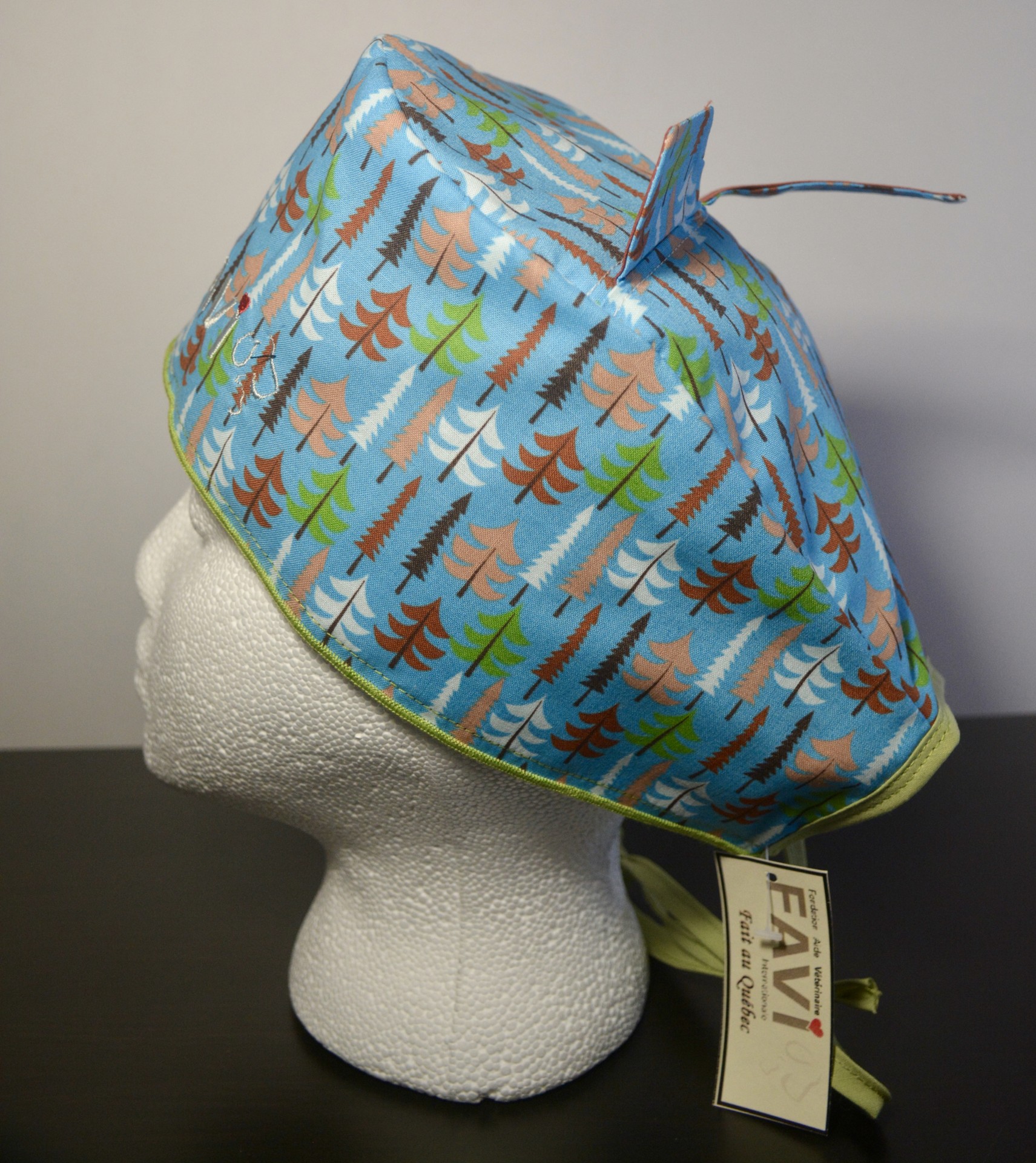 Surgical cap with ears-spruce and fir - Foundation for Veterinary Aid ...