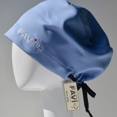 semi-bouffant surgical cap-bright blue