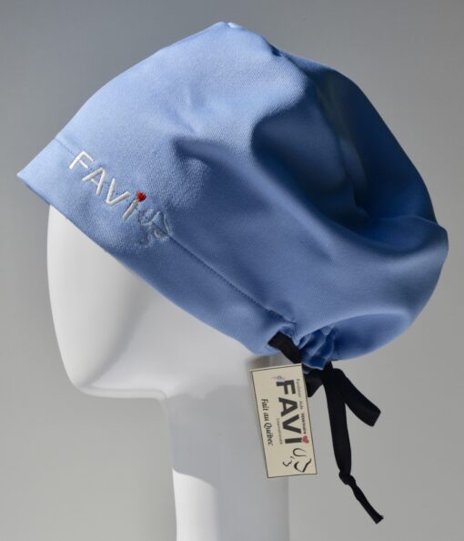 semi-bouffant surgical cap-bright blue