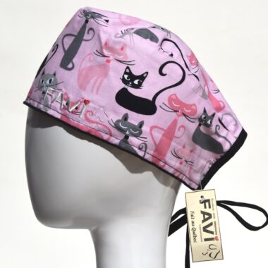 surgical cap-crazy cat lady in pink