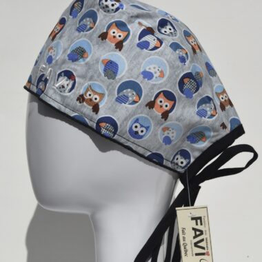 surgical cap-owls and puffins