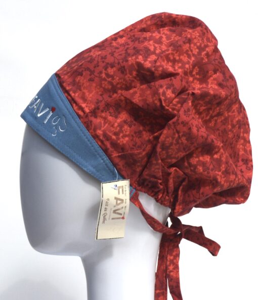 surgical bouffant cap-in red