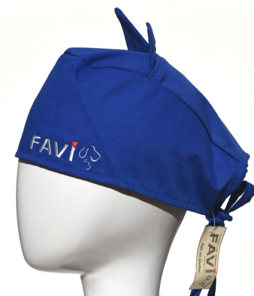 Surgical cap with ears-royal blue