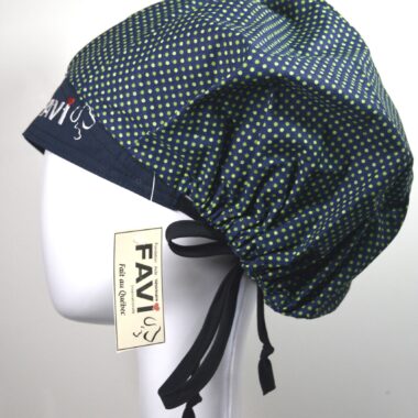 surgical bouffant cap-small peas in green