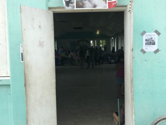 Sarteneja's community centre where FVAI's clinic is held