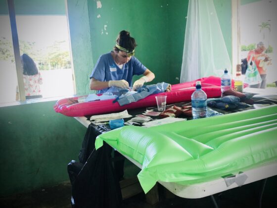 Surgery at FVAI's clinic in Belize