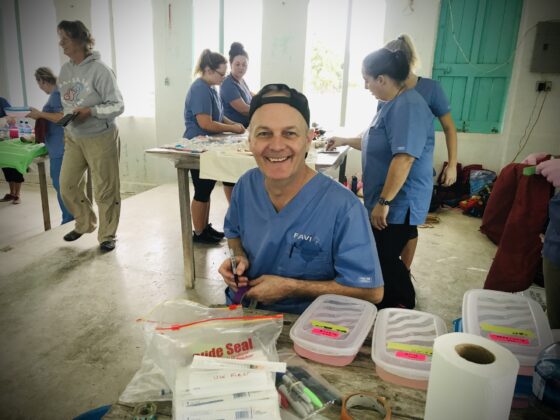 A FVAI volunteer animal health technician in Belize
