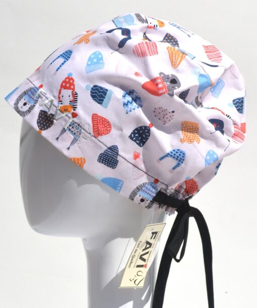 semi-bouffant surgical cap-put your toque on in white