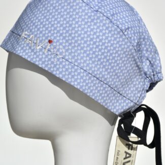surgical cap classic-small leaves in lilac