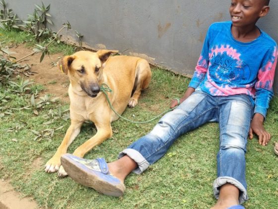 Un jeune tanzanien et son chien