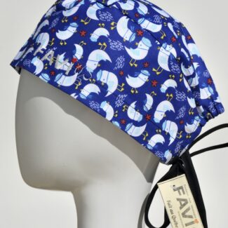 chapeau de chirurgie classique-petites mouettes en bleu marin