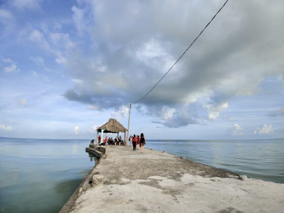 Le quai de Sarteneja au Belize. Départ en bateau vers Corozal.